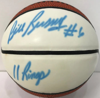 Bill Russell Autographed Spalding Mini Basketball