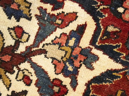 Vintage Red Floral Rug Extra-Large Handmade