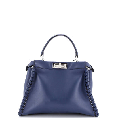 Fendi Peekaboo Bag Whipstitch Leather Regular