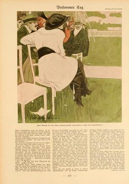 Simplicissimus 1913 By Marcello Dudovich Berlorener Lag On Linen Original