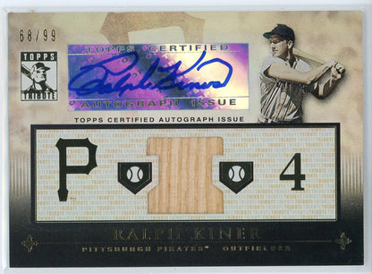 Ralph Kiner Autographed 2010 Topps Tribute Bat Card #Tar-Rk