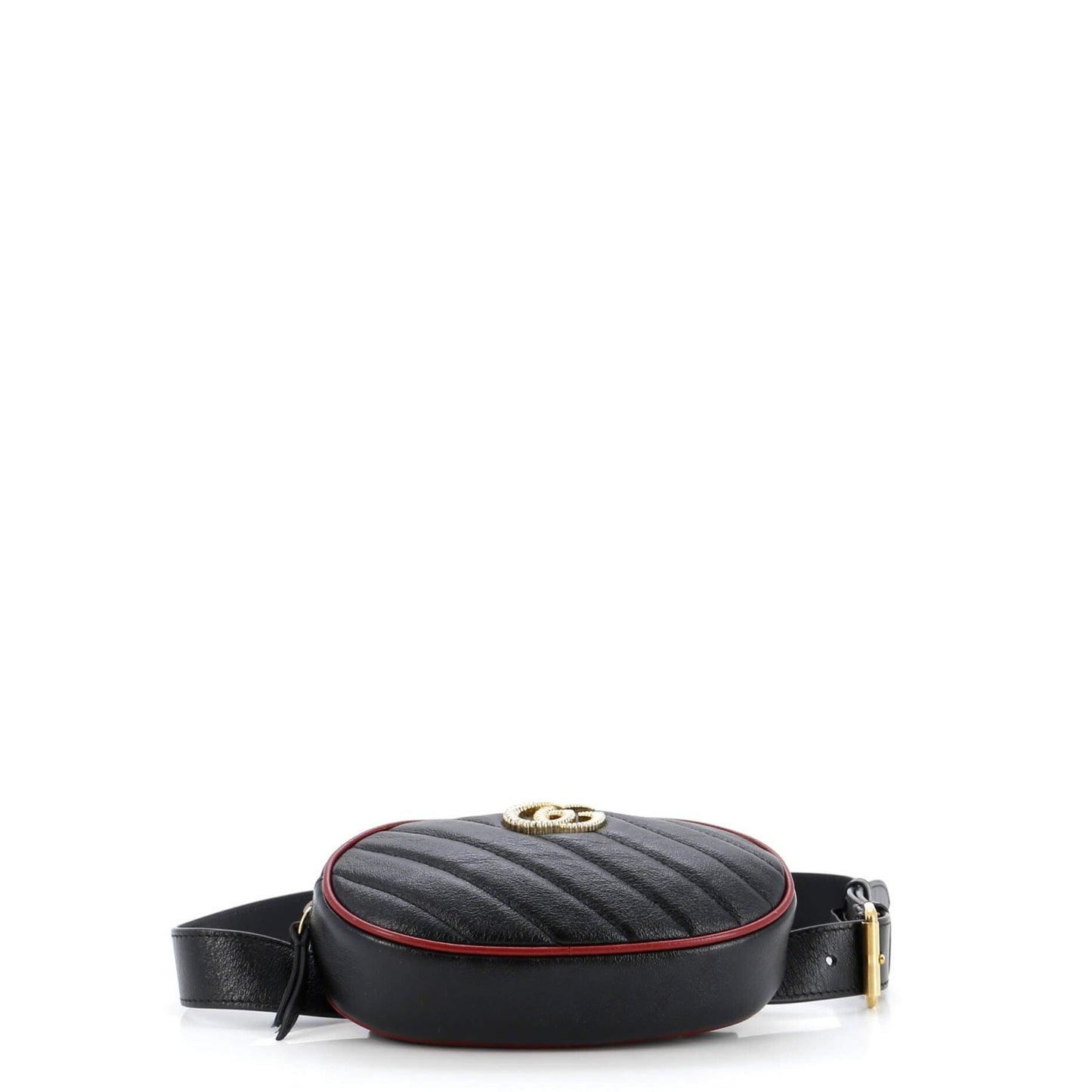 Gucci Gg Marmont Belt Bag Diagonal Quilted Leather