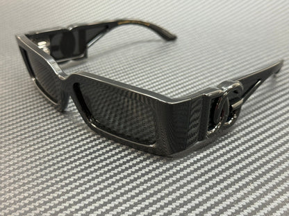 DOLCE & GABBANA DG6197 501 87 Black Grey Unisex 53 mm Sunglasses