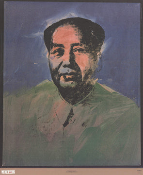 Andy Warhol Mao " Poster Pop Art Blue Black Green Chairman
