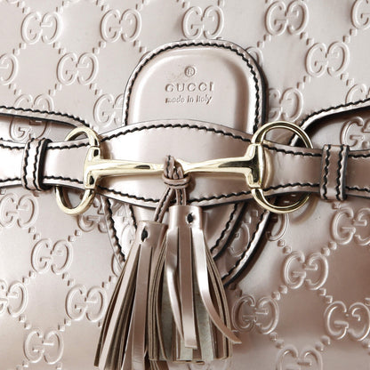 Gucci Emily Chain Flap Bag Guccissima Patent Medium