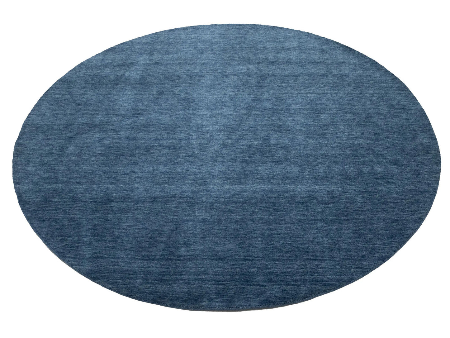 Steel Blue Solid Design Hand-Loomed 8X8 Gabbeh