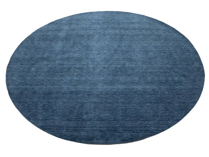 Steel Blue Solid Design Hand-Loomed 8X8 Gabbeh