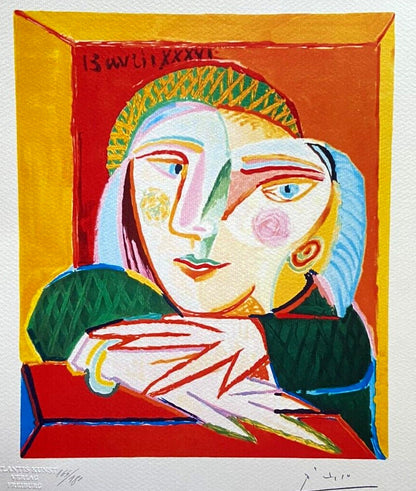 Pablo Picasso Lithograph Coa Signed Numbered 180 Ex (Joan:Mir)
