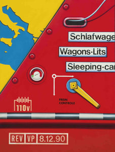 Peter Klasen Wagons Lits Swiss  1990 Original Serigraph