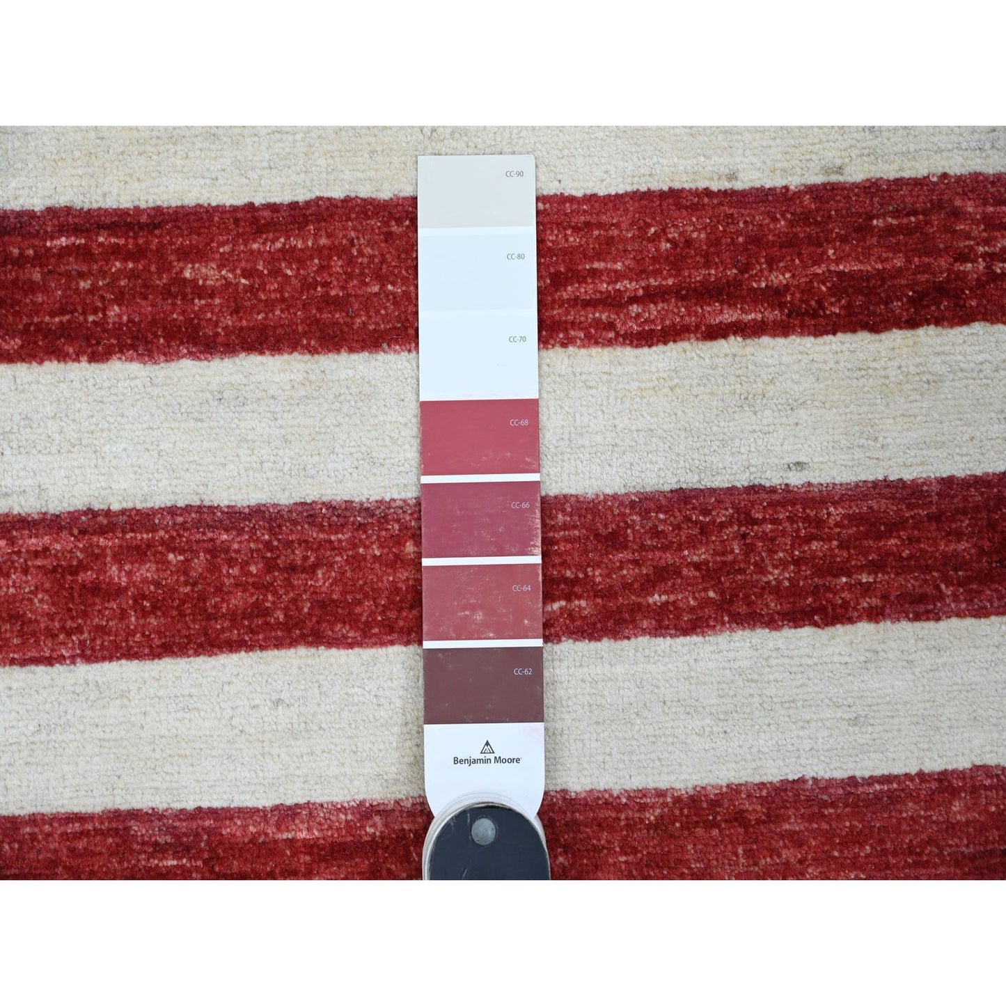 Rug 2'6"x4' Red American Flag Hand Knotted All Wool Peshawar Wall Hanging