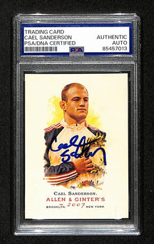 Cael Sanderson Signed 2007 Topps Allen & Ginter'S