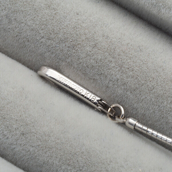 Mikimoto Omega Chain Necklace 42Cm 18K 750 White