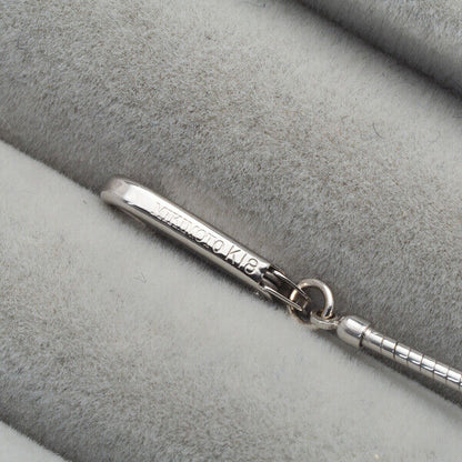 Mikimoto Omega Chain Necklace 42Cm 18K 750 White