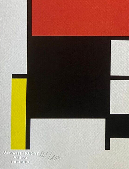 Piet Mondrian Lithograph Coa Certified Numbered