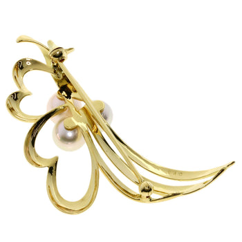 Mikimoto   Brooch Pearl Pearl K18 Yellow Gold