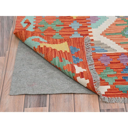10'X16'5" Colorful Pure Wool Hand Woven Afghan Kilim Oversized Rug