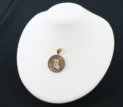 Bvlgari Pendant Capricorn Tondo Zodiac 18K 750 Yellow Gold/Stainless Steel