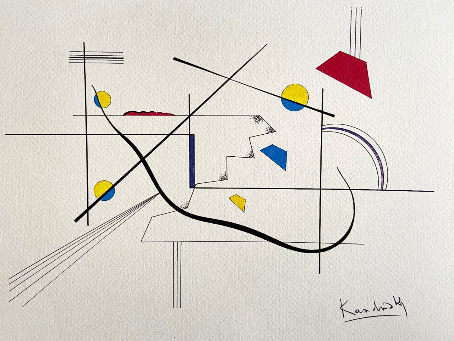 Wassily Kandinsky Lithograph 1962 Mourlot Signed Op Certified
