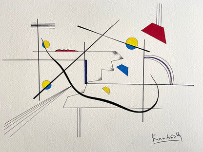 Wassily Kandinsky Lithograph 1962 Mourlot Signed Op Certified