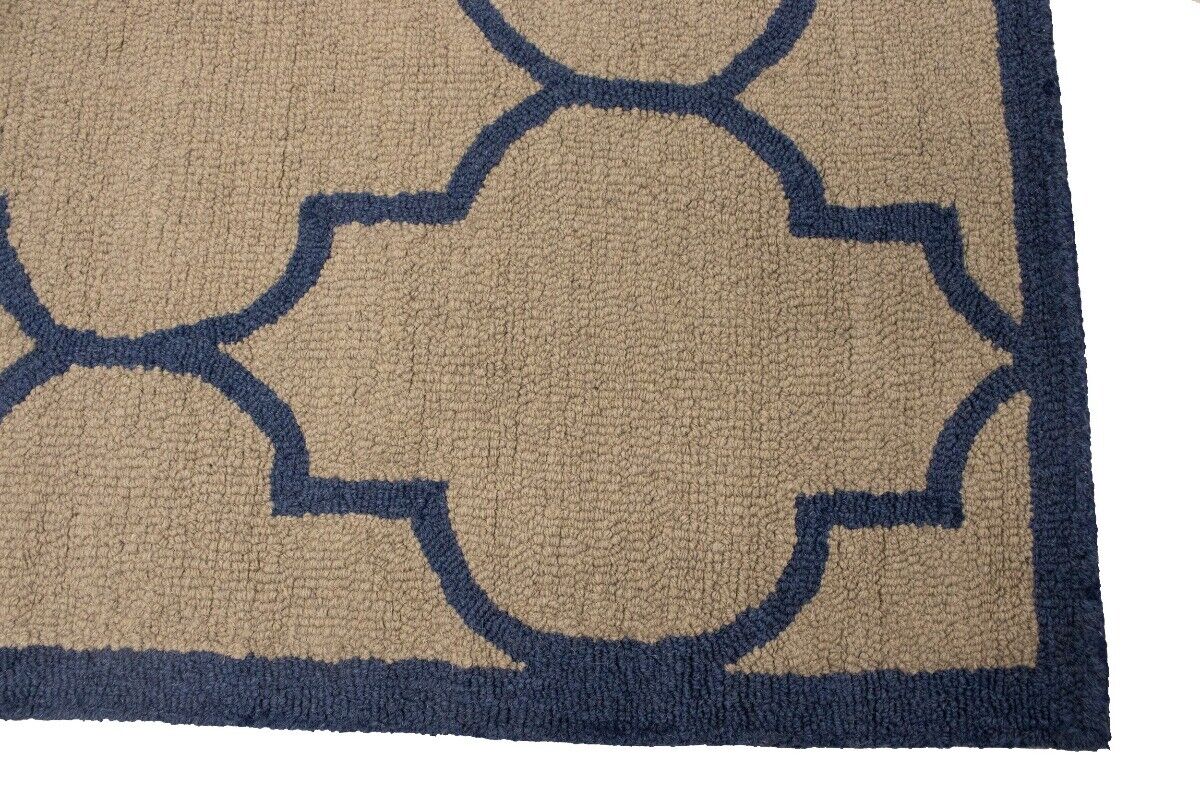 Cream Modern Contemporary Trellis Foyer 5X8