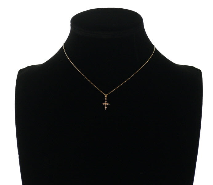 Loree Rodkin Necklace Petite Gothic Cross Diamond 18K 750 Yellow Gold