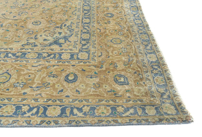 Hand-Knotted Distressed Vintage 9X12 Ft