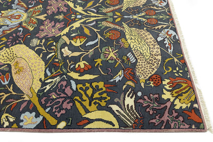 One-Of-A-Kind Birds Design Chobi Oriental Rug