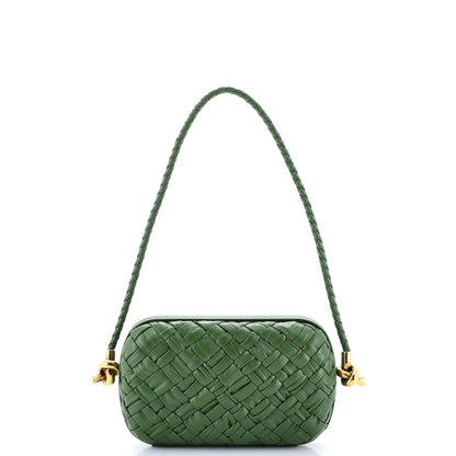 Bottega Veneta Knot Minaudiere On Strap Intrecciato Leather