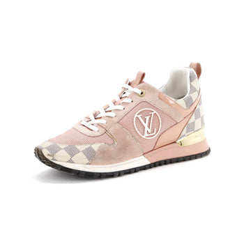 Louis Vuitton Women'S Run Away Sneakers Damier With Mesh And Leather