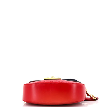 Gucci Padlock Saddle Shoulder Bag Guccissima Leather Medium