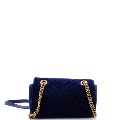 Gucci Gg Marmont Flap Bag Matelasse Velvet Mini