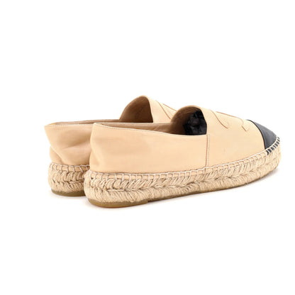 Leather Chanel Women's CC Cap Toe Espadrilles