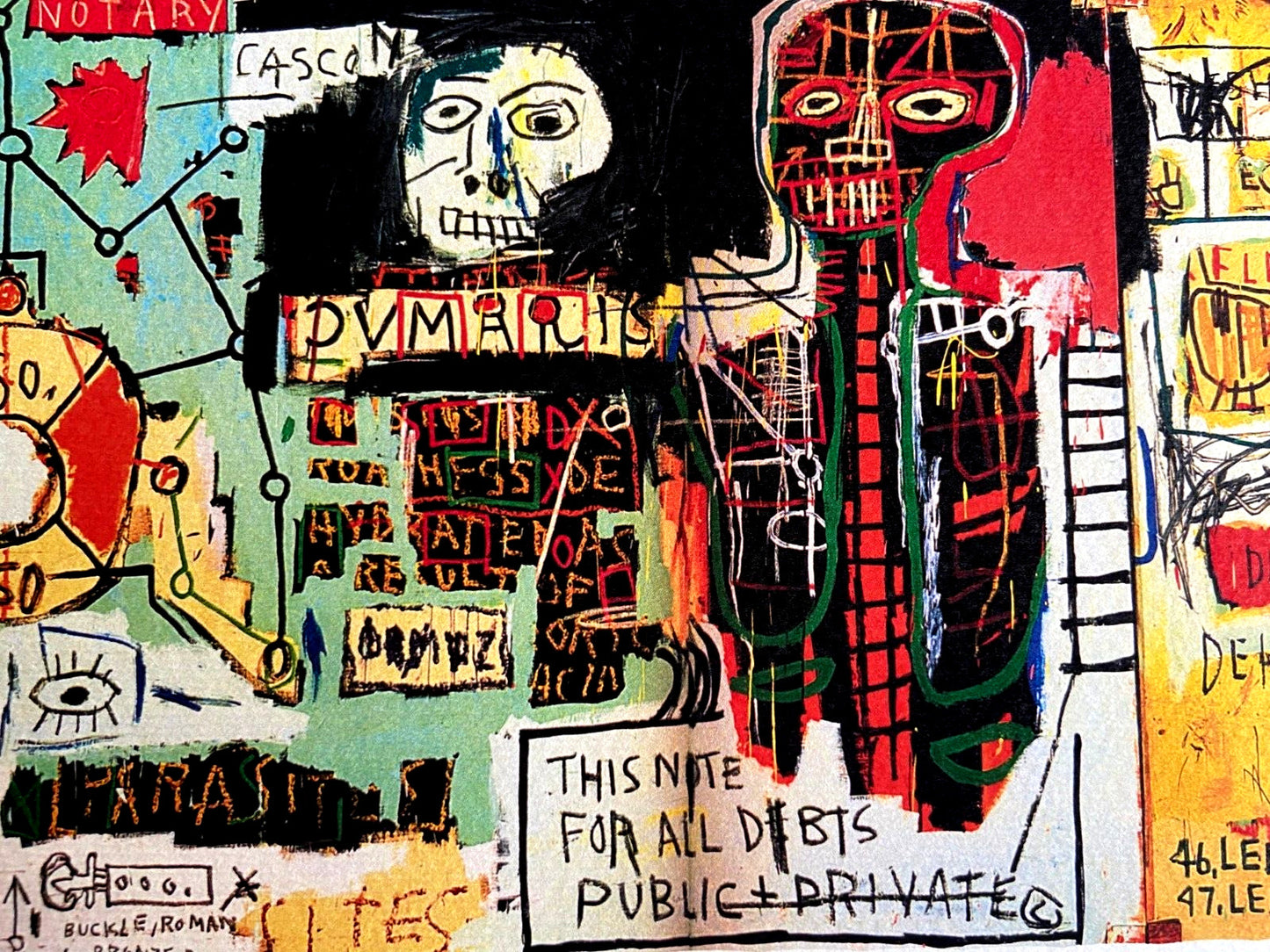 Jean-Michel Basquiat Lithograph Coa Signed Numbered By Hand