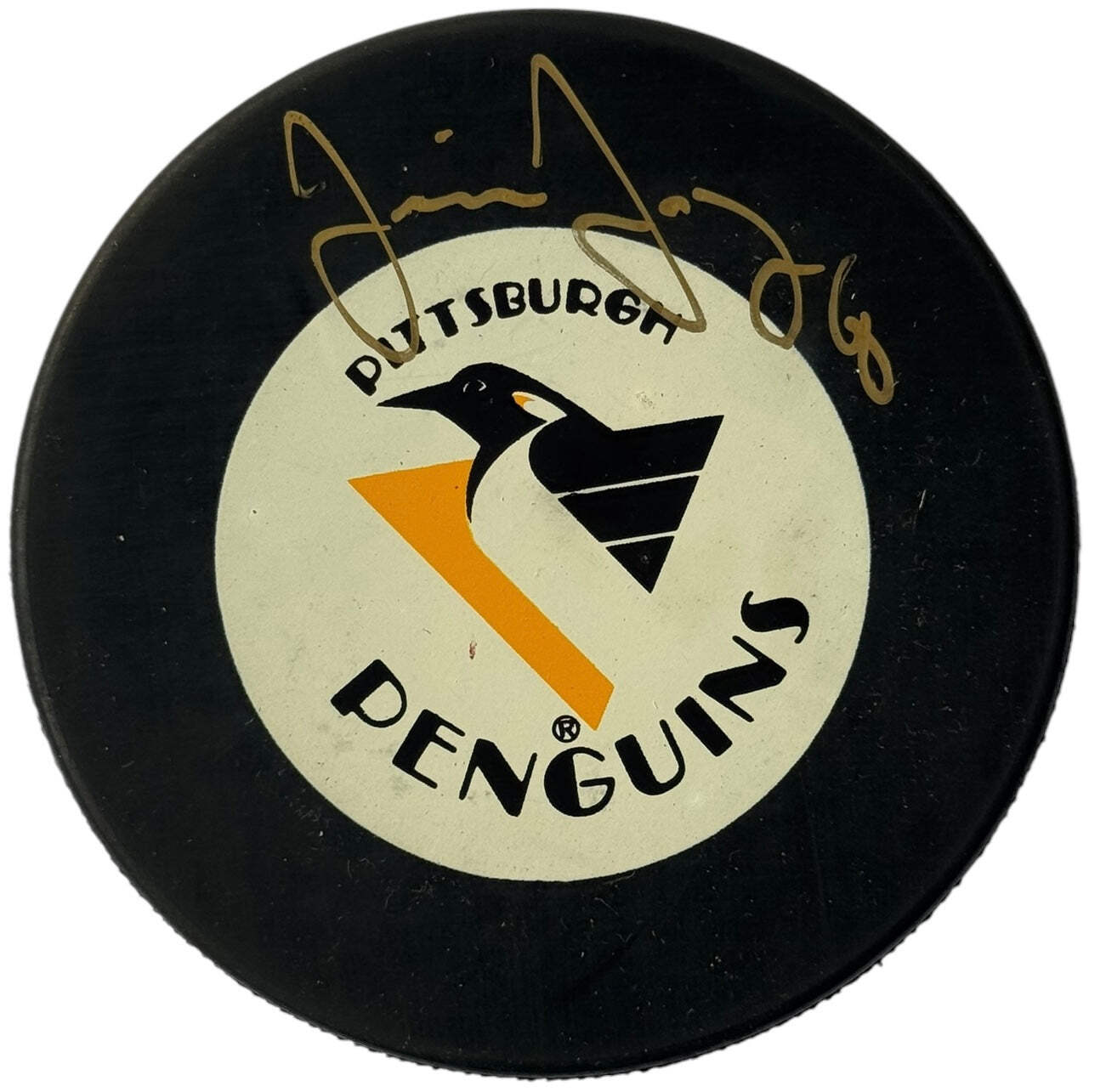 Jaromir Jagr Autographed Official Penguins Puck