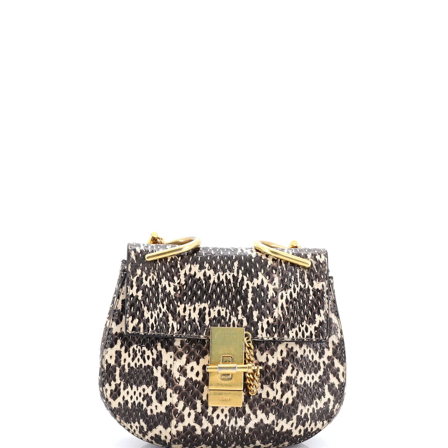 Chloe Drew Crossbody Bag Python Mini