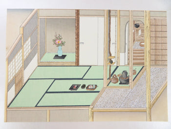 Antique Japanese Illustrations Of Room Decorations Woodblock 15 Prints Art Book