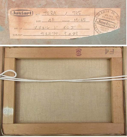 Manuel De Iigo Pueblo Castellano Original Oil Painting Spain Landscape Signed