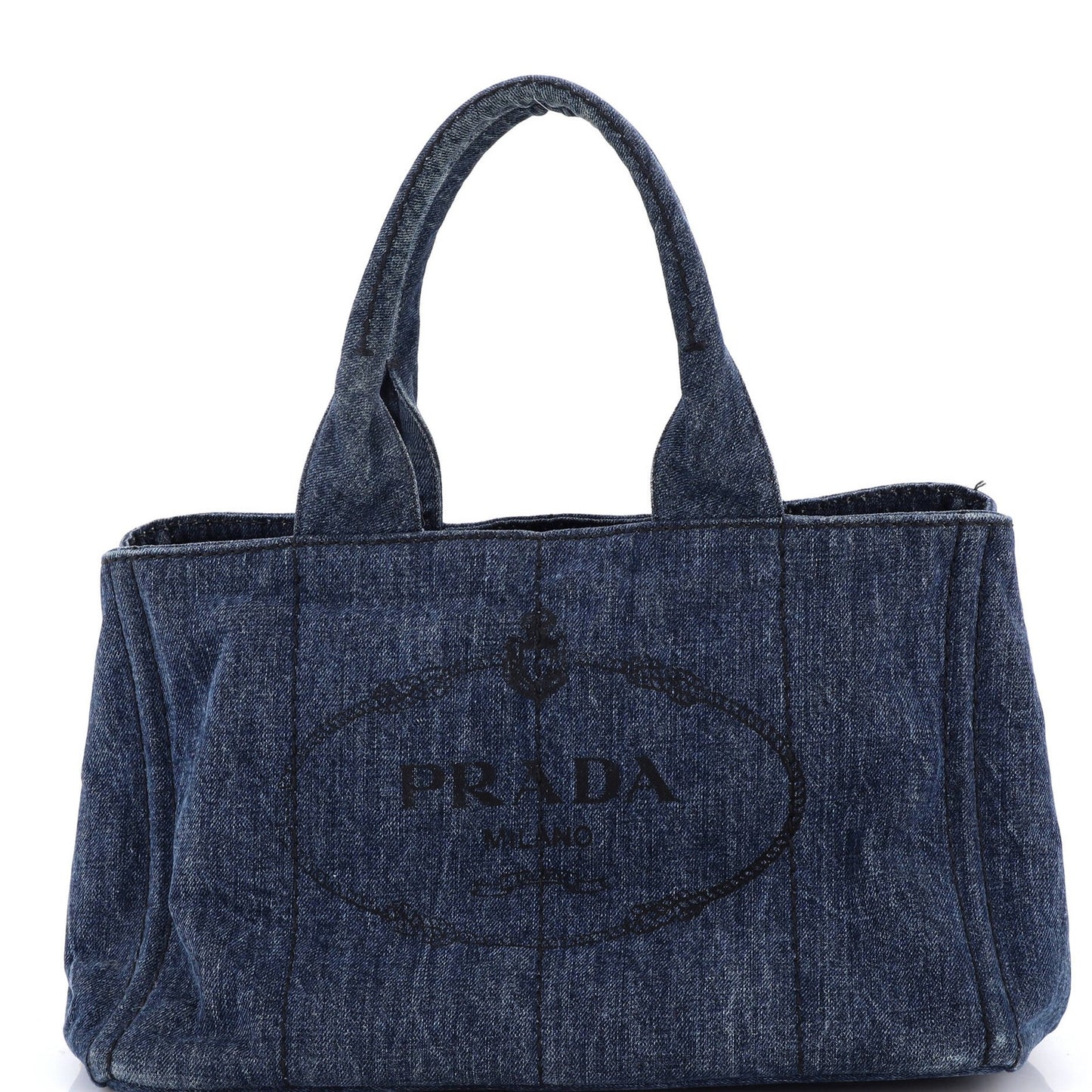 Prada Canapa Tote Denim Small