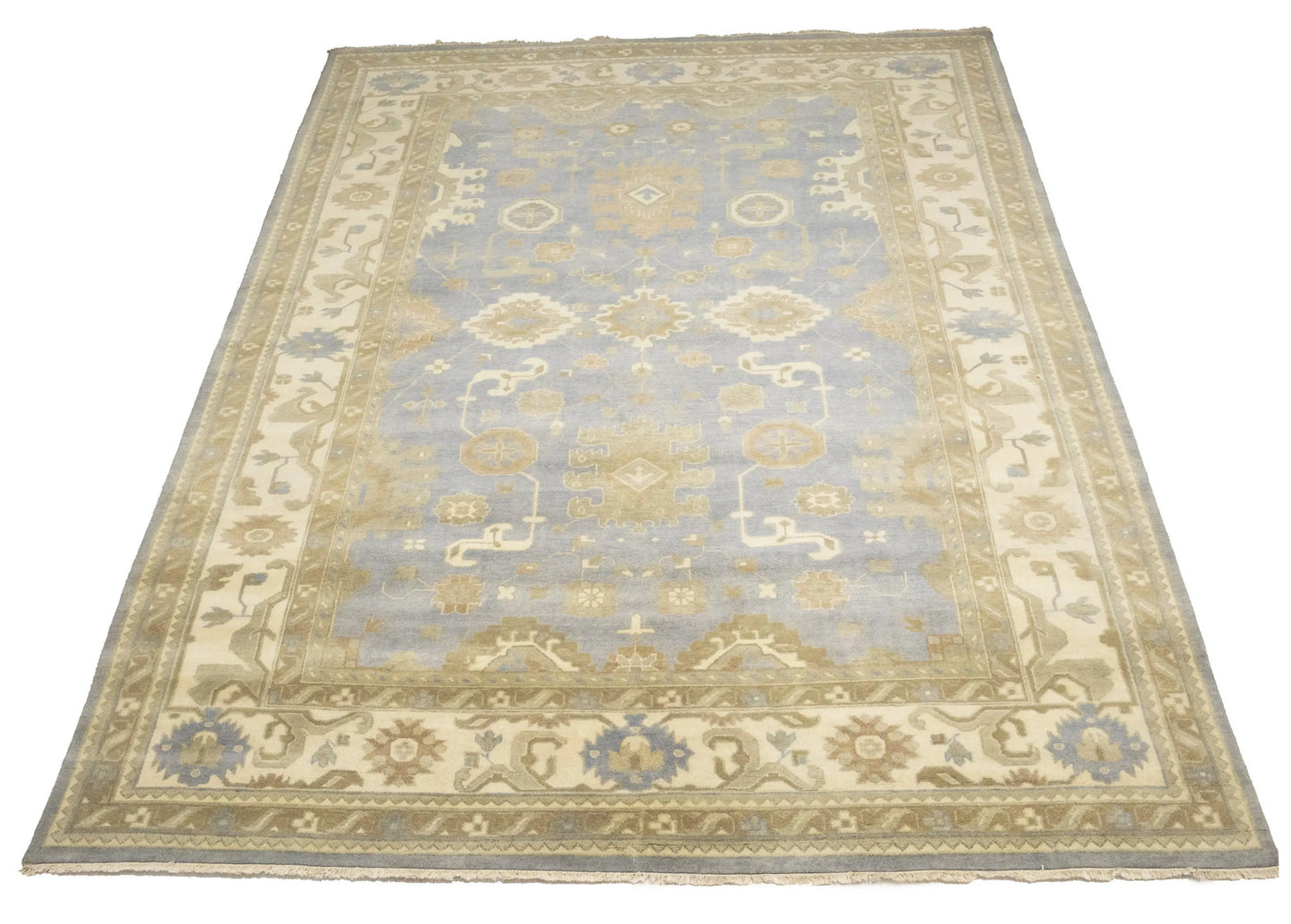 Extra Large Handmade Oushak 10X14 ft Oriental Rug Floral Carpet Living Room