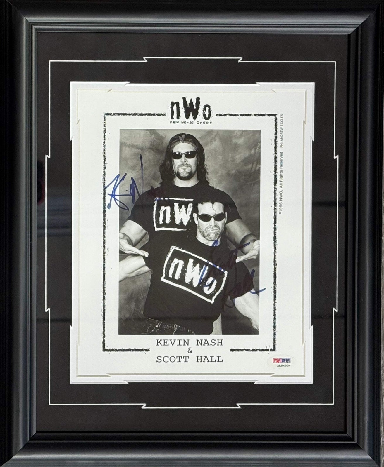 Kevin Nash & Scott Hall Autographed Framed 8X10 Nwo Photo (Psa)