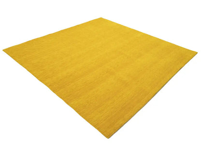 Marigold Solid Design Hand-Loomed 8X8 Gabbeh Wool