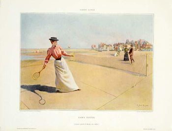 Lawn Tennis Original Vintage Poster  Match For Figaro Illustre 1898