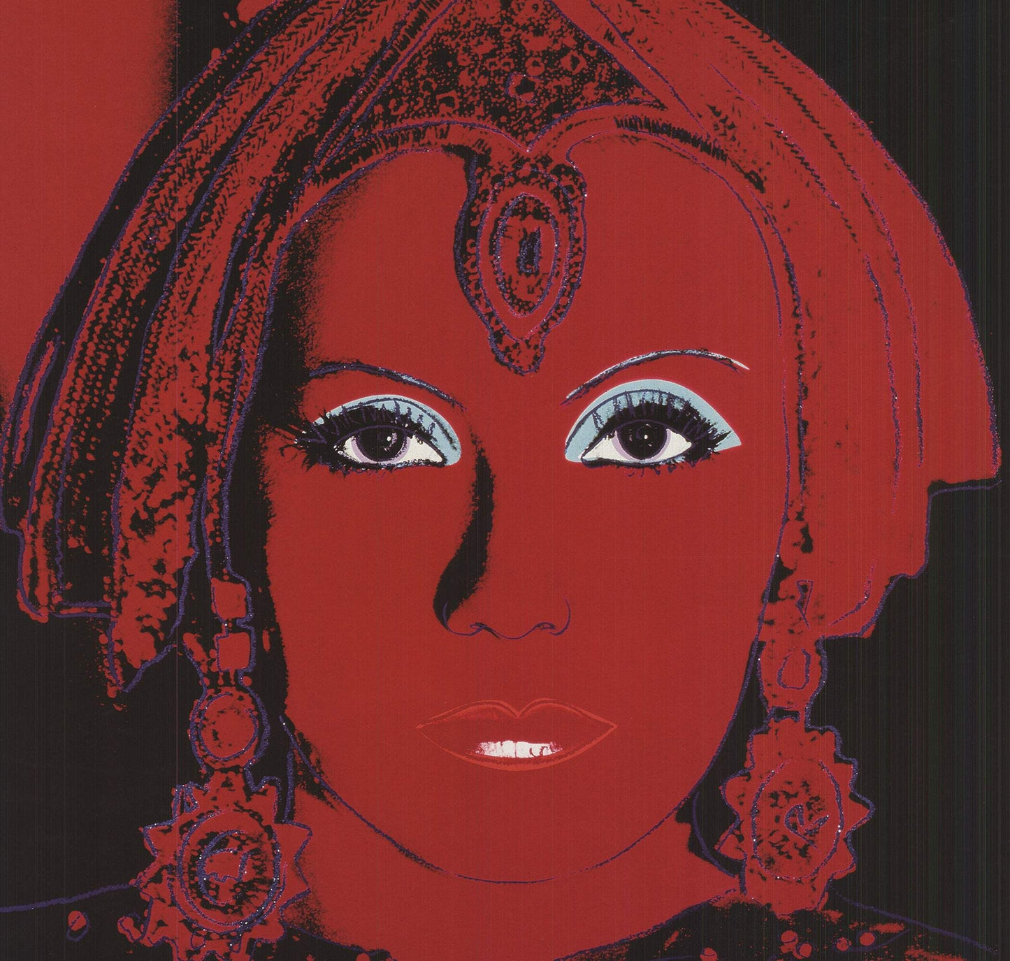 Bla ANDY WARHOL Myths: The Star (Greta Garbo) 22" x 19" Poster 1990 Pop Art Red