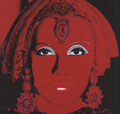 Bla ANDY WARHOL Myths: The Star (Greta Garbo) 22" x 19" Poster 1990 Pop Art Red