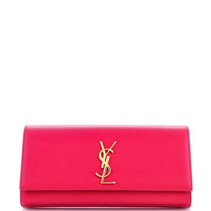 Saint Laurent Classic Monogram Clutch Leather Long