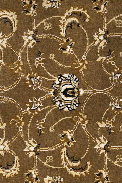 Classic Brown Floral Vintage Style 3x12 Machine Made Oriental Rug Runner