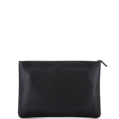 Chanel Deauville Pouch Studded Caviar Large