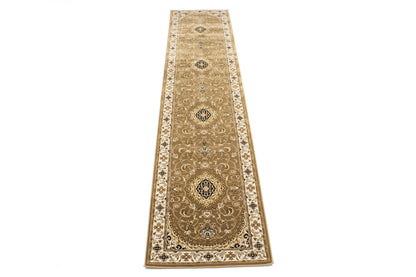 Classic Brown Floral Vintage Style 3x12 Machine Made Oriental Rug Runner