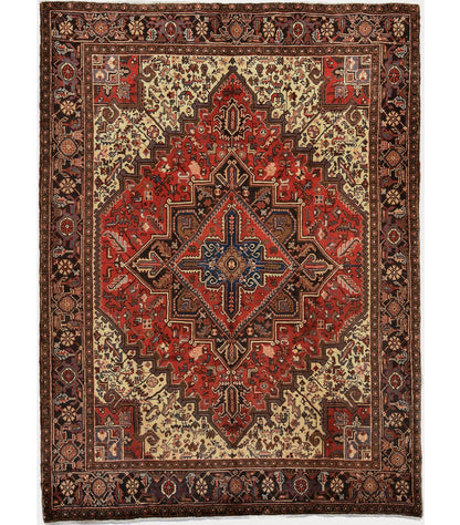 Handmade Serapi Heriz Oriental Rug 7X9 Ft Vintage