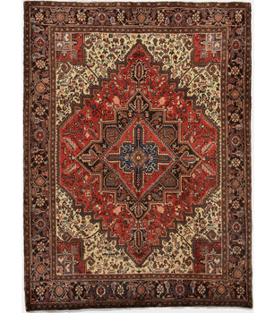 Handmade Serapi Heriz Oriental Rug 7X9 Ft Vintage